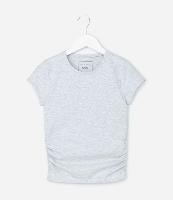 Blusa Infantil em Algodão com Drapeado Lateral - Tam 5 a 14 anos - 1