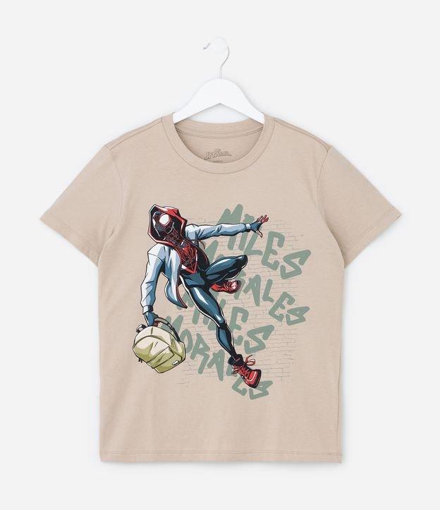 Camiseta Infantil com Estampa Homem-Aranha Miles Morales - Tam 5 a 14 Anos - 1