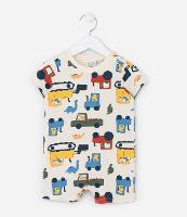 Macaquinho Infantil com Estampa Carrinhos - Tam 0 a 18 meses - 1
