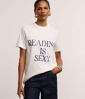 Camiseta T-Shirt em Algodão com Lettering Reading is Sexy - 2