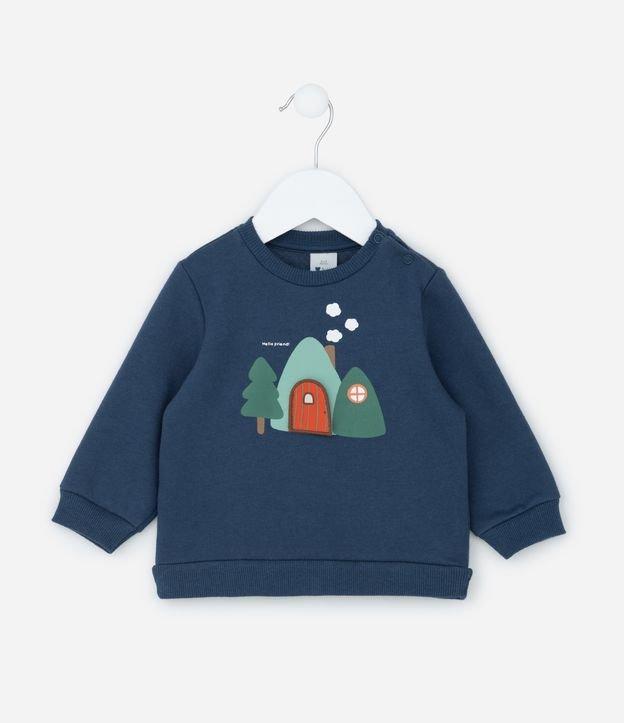 Casaco Infantil com Estampa Interativa Ursinho - Tam 0 a 18 meses - 1