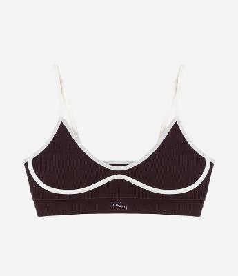 Sutiã Sport Seamless com Detalhes Contrastantes e Textura