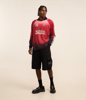 Bermuda Baggy em Poliamida com Bordado no Bolso