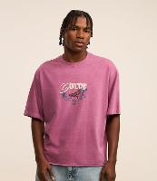 Camiseta Boxy em Algodão com Estampa Lettering Estonada - 1