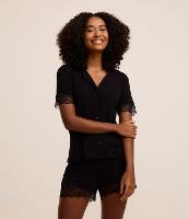 Pijama Short Doll Americano em Viscose com Renda - 2