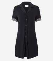 Camisola Americana em Viscose com Renda na Manga - 1