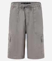 Bermuda Baggy em Sarja com Bolso Cargo - 1