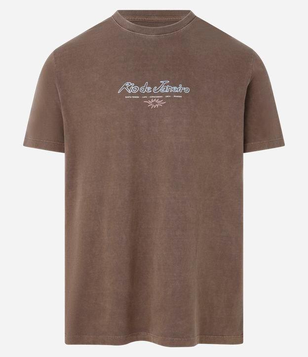 Camiseta Comfort em Algodão com Estampa Lettering Rio de Janeiro Estonada - 1