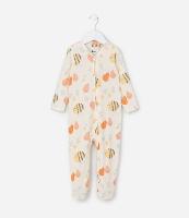 Macacão Infantil com Estampa de Abelhinhas - Tam RN a 18 meses - 1