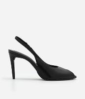 Sapato Peep Toe Slingback com Salto Fino - 1