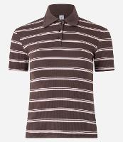 Blusa em Ribana com Listras e Gola Polo - 1