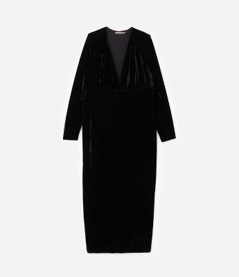 Vestido Midi em Veludo Coleção Rita Carreira Curve & Plus Size