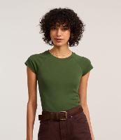 Blusa Curta em Suedine com Cava Raglan - 1