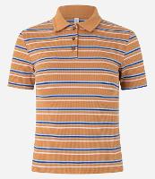 Blusa em Ribana com Golinha Polo e Listras - 1