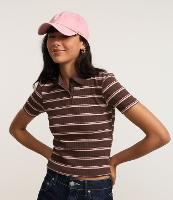 Blusa em Ribana com Golinha Polo e Listras - 3