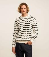 Suéter em Algodão com Textura de Ondas e Furinhos - 1