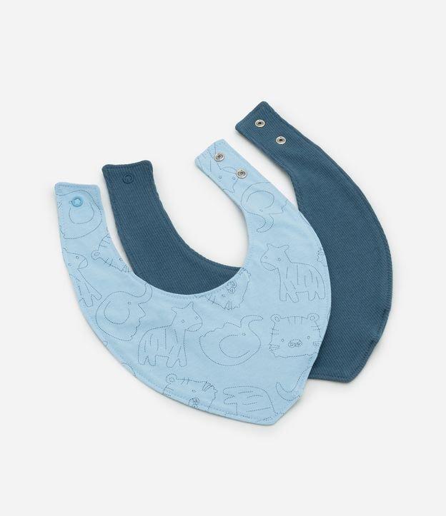 Kit 02 Babadores Infantis com Estampa Bichinhos - Tam Único - 1