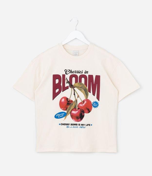 Camiseta Infantil com Estampa Cerejas - Tam 5 a 14 Anos - 1