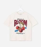Camiseta Infantil com Estampa Cerejas - Tam 5 a 14 Anos - 1