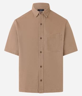 Camisa Boxy em Algodão com Bolso Texturizada