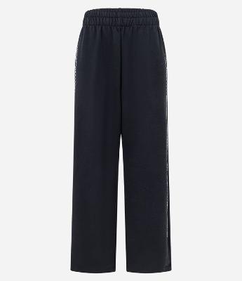 Calça em Moletom com Forro Fleece e Bordado Lateral