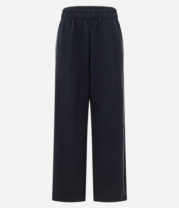 Calça em Moletom com Forro Fleece e Bordado Lateral - 1