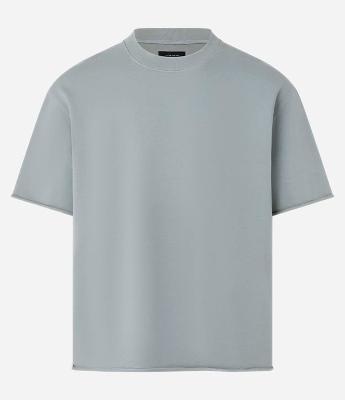 Camiseta Boxy em Moletinho com Barra Cortada a Fio