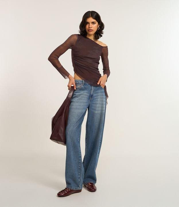 Calça Baggy em Jeans - 2