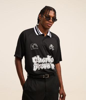 Camisa Polo Boxy com Estampa do Chalie Brown Jr