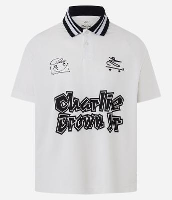 Camisa Polo Boxy com Estampa do Chalie Brown Jr