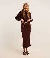 Saia Reta Longa Cintura Média em Malha Texturizada - 2