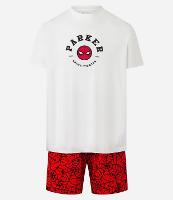 Pijama Curto com Estampa Lettering Homem Aranha - 1