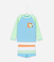 Conjunto Infantil com Proteção UV e Estampa Dino - Tam 1 a 4 Anos - 1