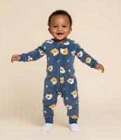 Macacão Infantil em Plush com Estampa de Bichinhos  - Tam RN a 24 meses - 2