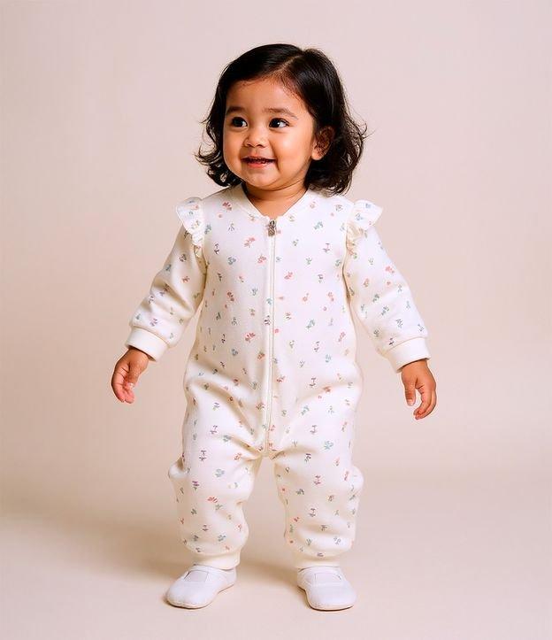 Macacão Infantil em Plush com Babadinhos - Tam 0 a 18 meses - 2