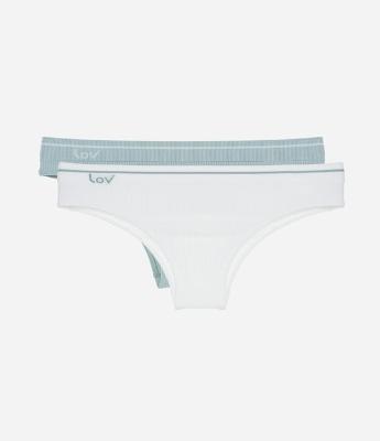 Kit 02 Calcinhas Biquíni Seamless Texturizadas