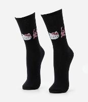 Meia Cano Alto com Estampa Tribal da Hello Kitty - 1