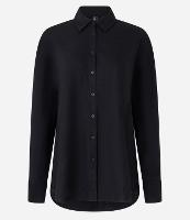 Camisa Alongada em Viscose e Linho com Botões - 1