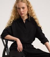 Camisa Alongada em Viscose e Linho com Botões - 2