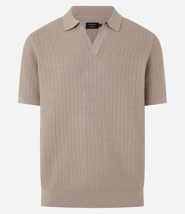 Camisa Polo Regular em Tricô com Textura - 1