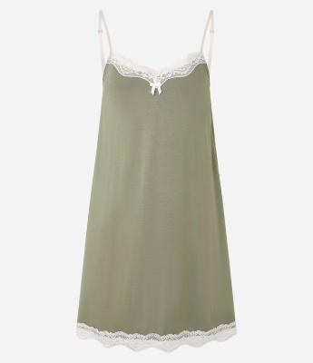 Camisola Curta em Viscose com Aplicação de Renda