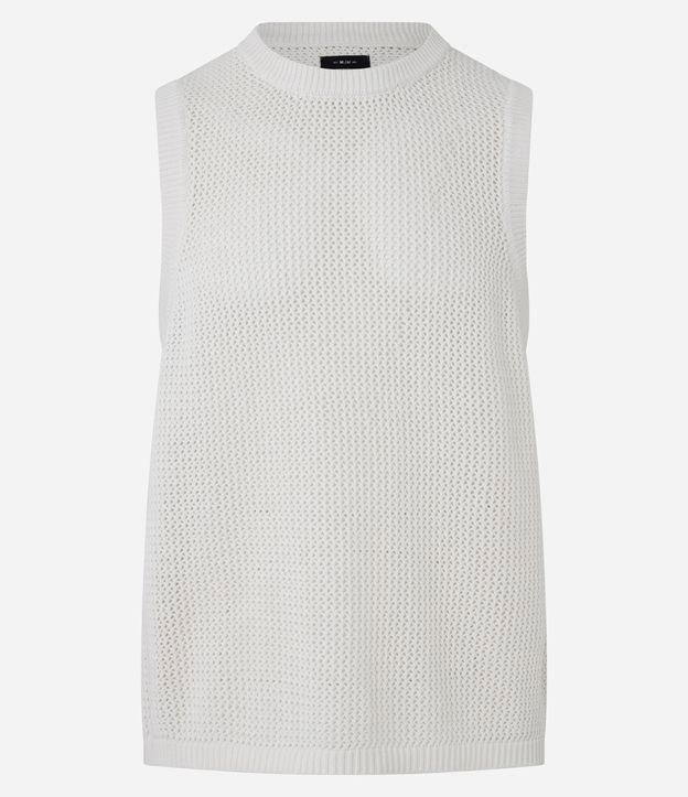 Regata Regular em Tricô com Viés em Ribana - 1