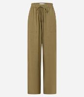 Calça Wide Leg em Viscose com Bolsos Aplicados - 1