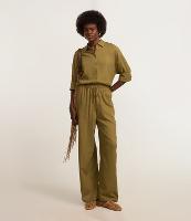 Calça Wide Leg em Viscose com Bolsos Aplicados - 2