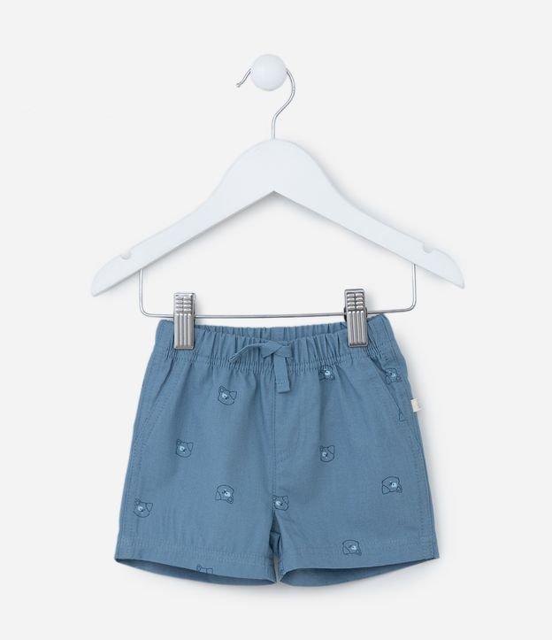 Bermuda Infantil em Sarja com Estampa Bichinhos - Tam 0 a 18 meses - 2