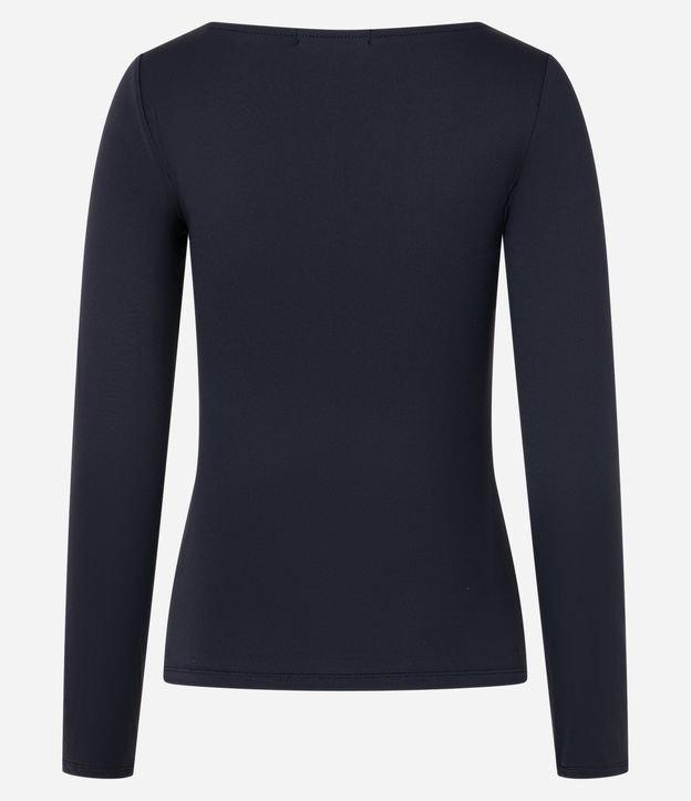 Blusa Regular em Poliamida com Decote Canoa - 1
