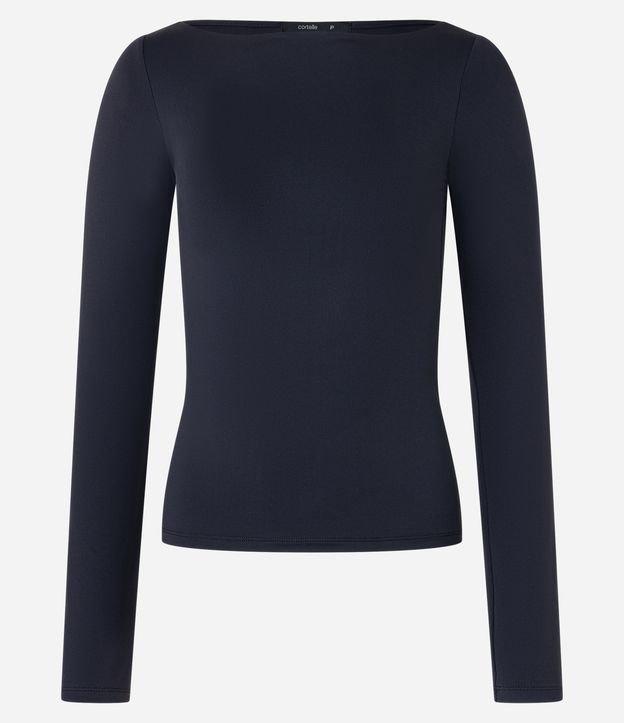 Blusa Regular em Poliamida com Decote Canoa - 2