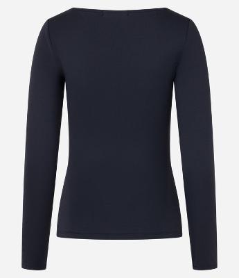 Blusa Regular em Poliamida com Decote Canoa