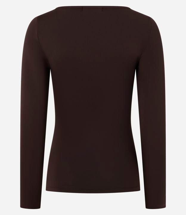 Blusa Regular em Poliamida com Decote Canoa - 1