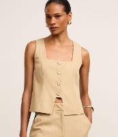 Colete Alfaiatado com Barra Recortada e Riscas de Giz - 3